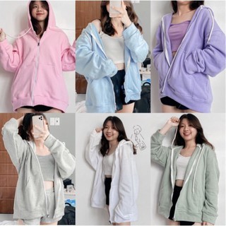 ÁO HOODIE ZIP TRƠN BASIC Unisex