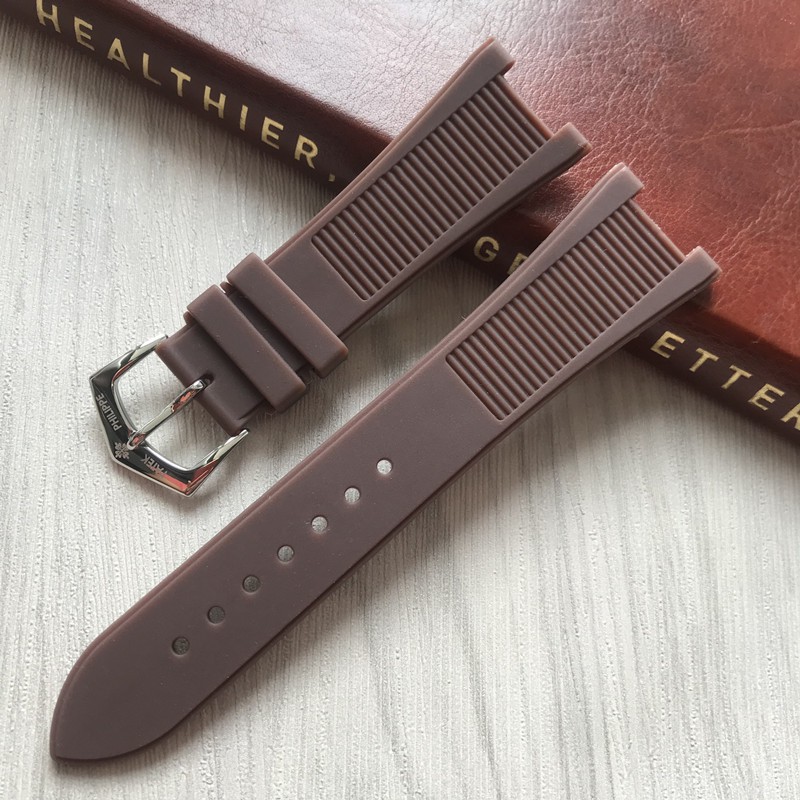 Vòng Tay Bằng Silicon Pp Có Rãnh Cho Đồng Hồ Thông Minh Patek 5711 5712G Nautilus 24mm