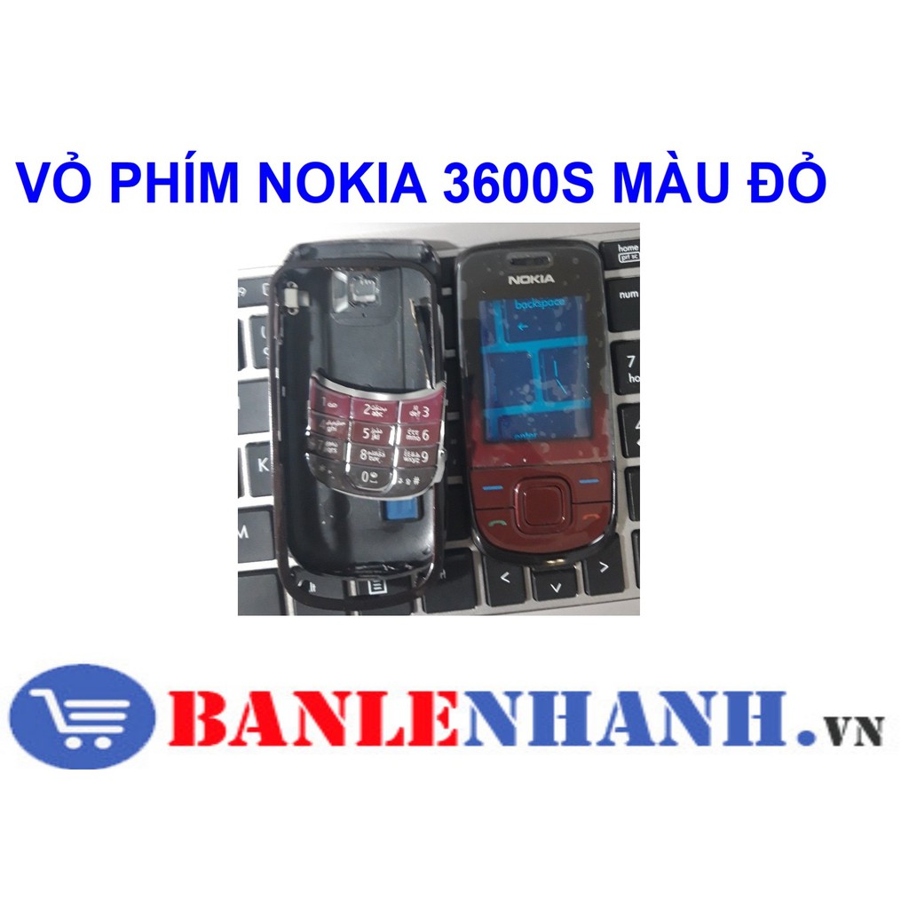VỎ PHÍM NOKIA 3600S MÀU ĐỎ