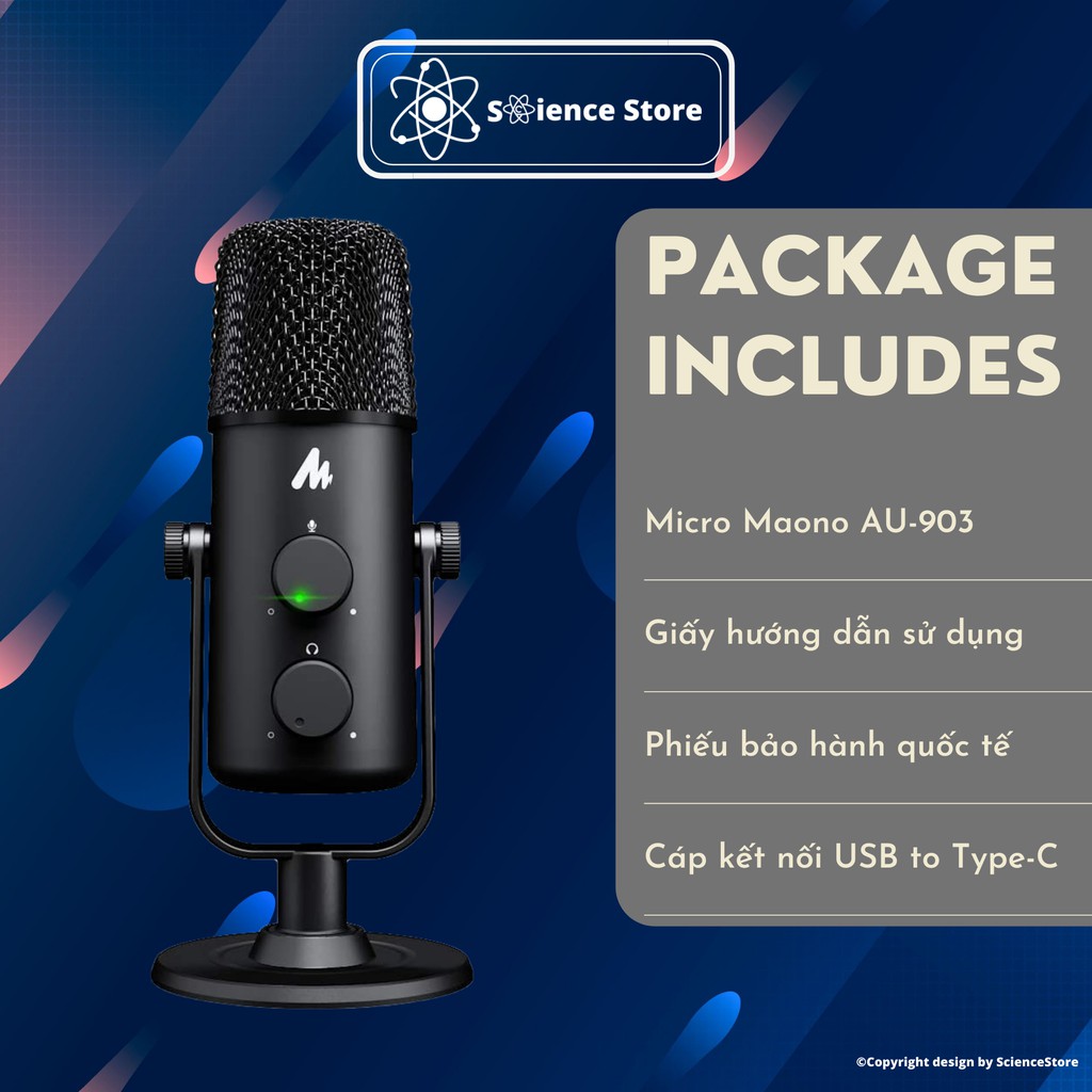 Micro thu âm Maono AU-903 USB Condenser Microphone