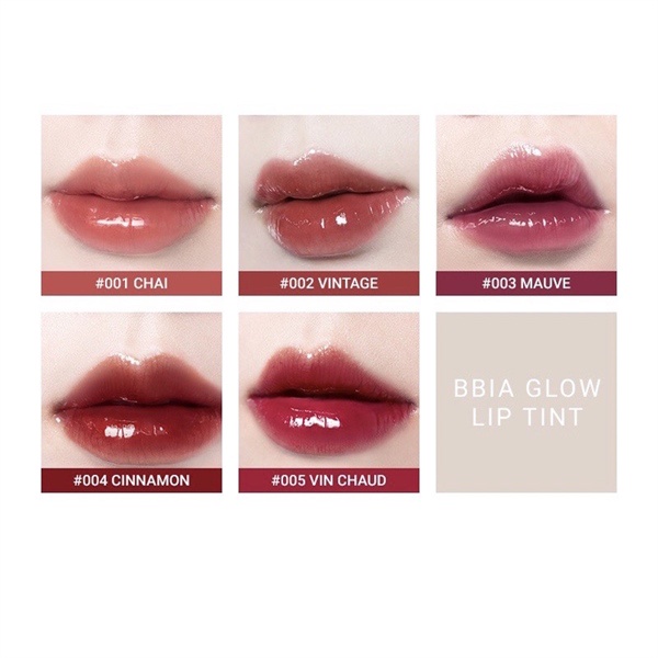 Son Tint Bóng Bbia Glow Lip Tint 3.2g full màu 004
