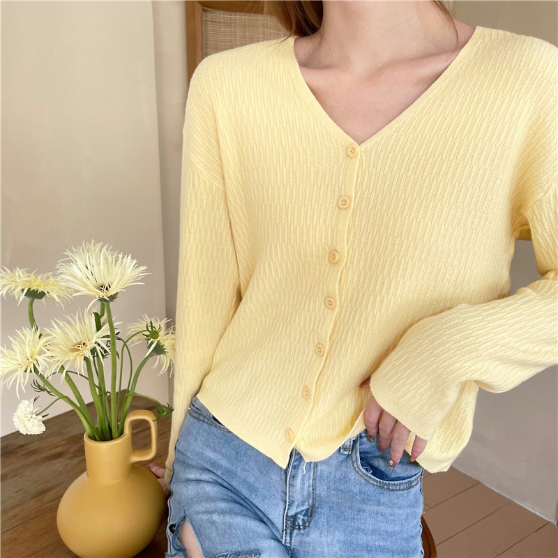Áo Khoác Cardigan Ngắn Dệt Kim Dáng Rộng Dáng Rộng Dễ Thương Dành Cho Bạn Nữ