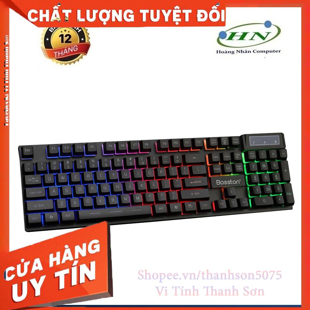 [Mã TH10KD20  hoàn đến10K xu] BÀN PHÍM GAME BOSSTON G803 LED ĐA MÀU - Vi Tính Thanh Sơn