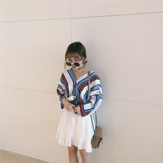 Áo sơ mi nữ kẻ sọc dọc thời trang cá tính