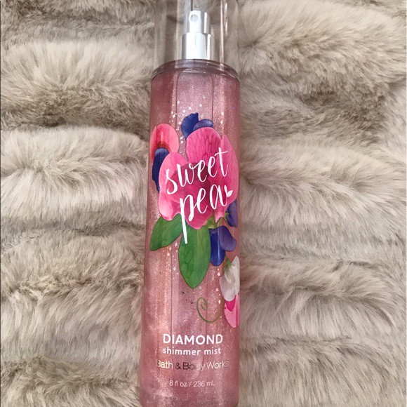[𝐌Ẫ𝐔 𝐓𝐇Ử 𝐌𝐈𝐍𝐈] Xịt Thơm Có Nhũ Bath & Body Works Fine Fragrance Mist Hương - SWEET PEA DIAMOND SHIMMER MIST | Thế Giới Skin Care