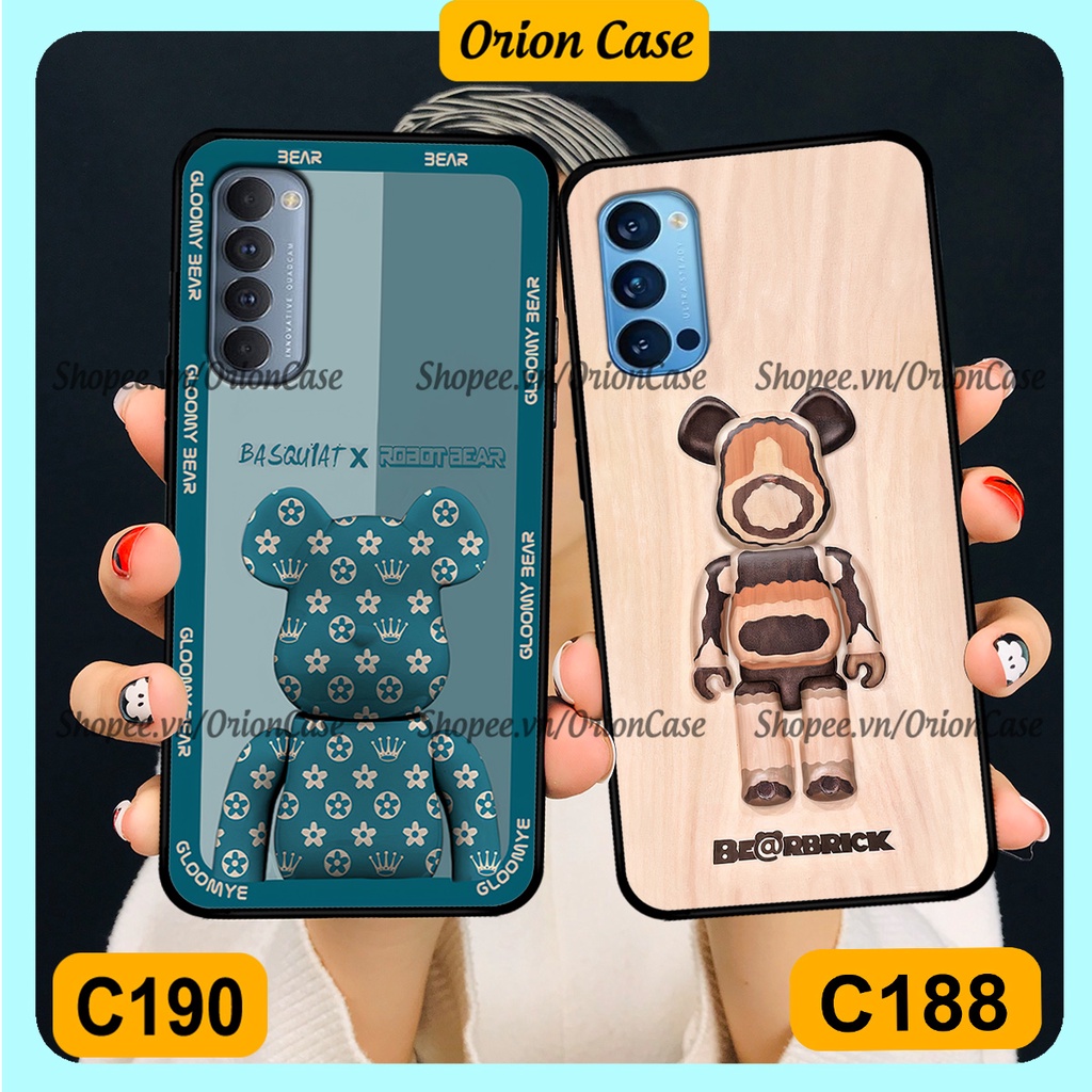 Ốp lưng Oppo Reno 4 - Reno 4 Pro - Reno4 - Reno4 Pro in hình bearbrick 3D thời trang, cá tính. ốp chống sốc, bền đẹp