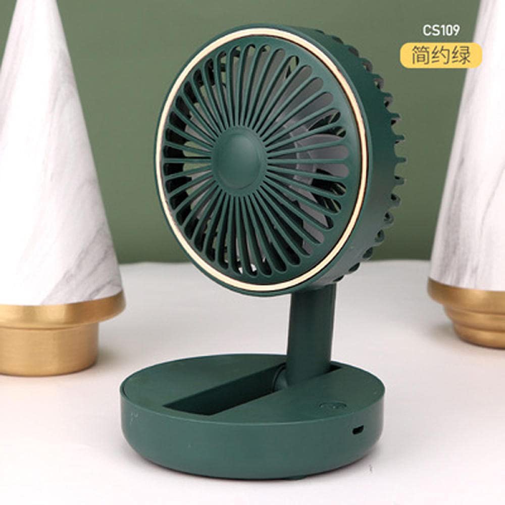 Quạt mini cầm tay sạc pin gấp gọn để bàn có 3 tốc độ gió làm mát