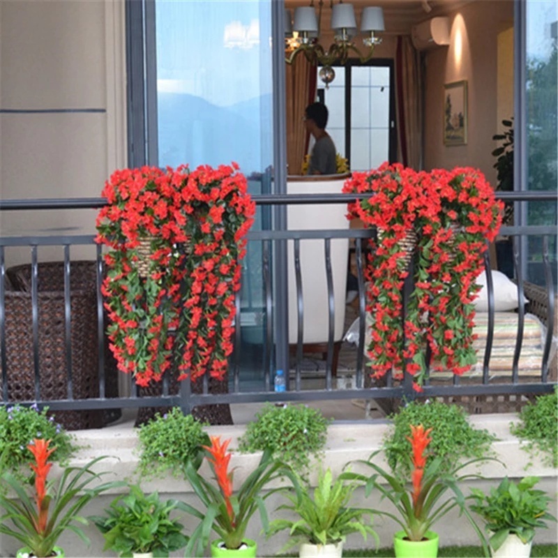 Dây Hoa Violet Nhân Tạo 78cm Treo Tường Trang Trí Nhà Ở/Văn Phòng/Sự Kiện Đa Năng