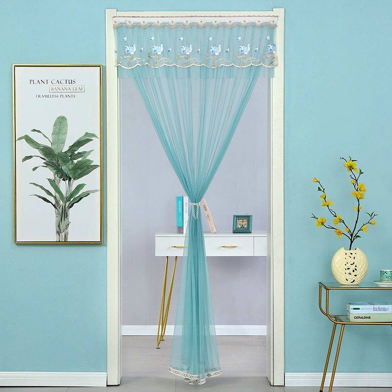 Sợi Rèm ren lớp gạc Rèm phòng ngủ phòng tắm Rèm gió Velcro rèm chống muỗi miễn phí