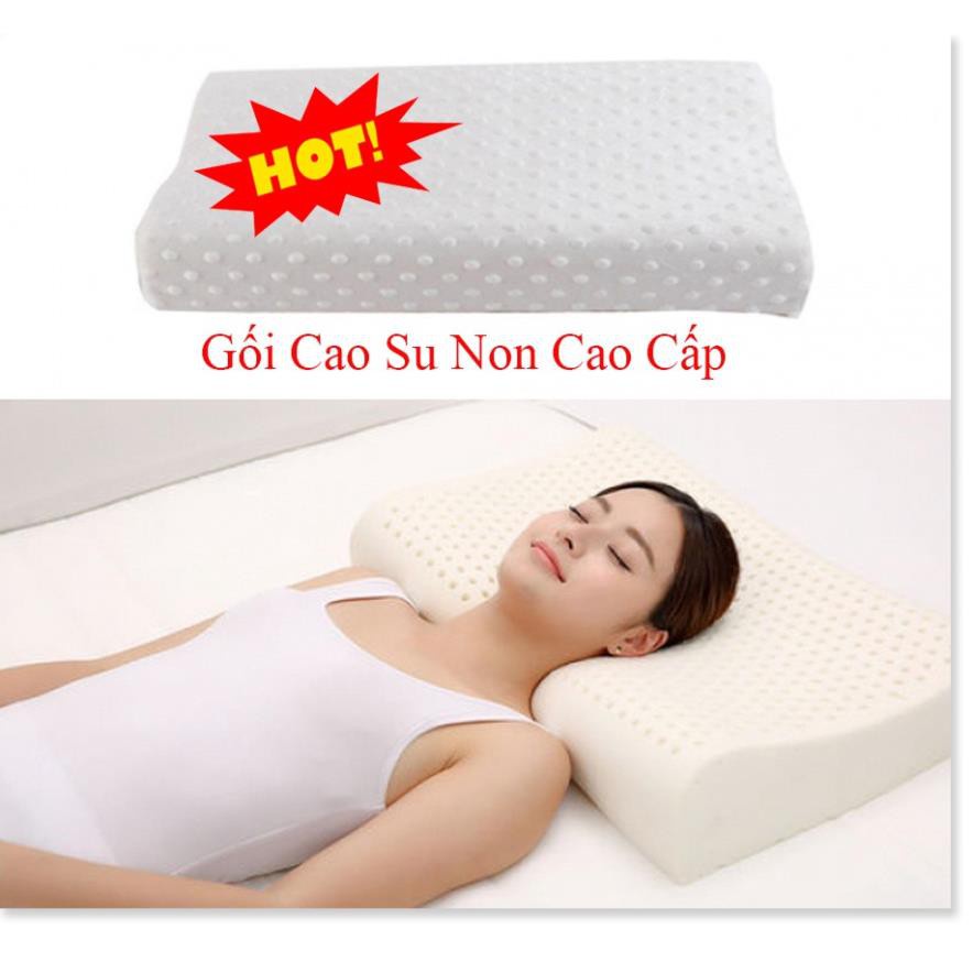Gối Cao Su Non Chống Ngáy Người Lớn Cao Cấp - Mềm Mại - Êm ái - Đàn Hồi, ChọN Ngay GốI Cao Su Non Giá TốT