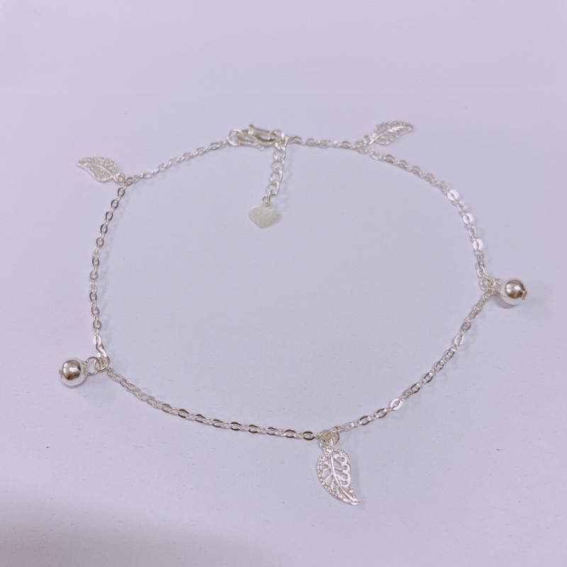 Lắc chân lá bạc ta xinh xắn LINH MIU SILVER