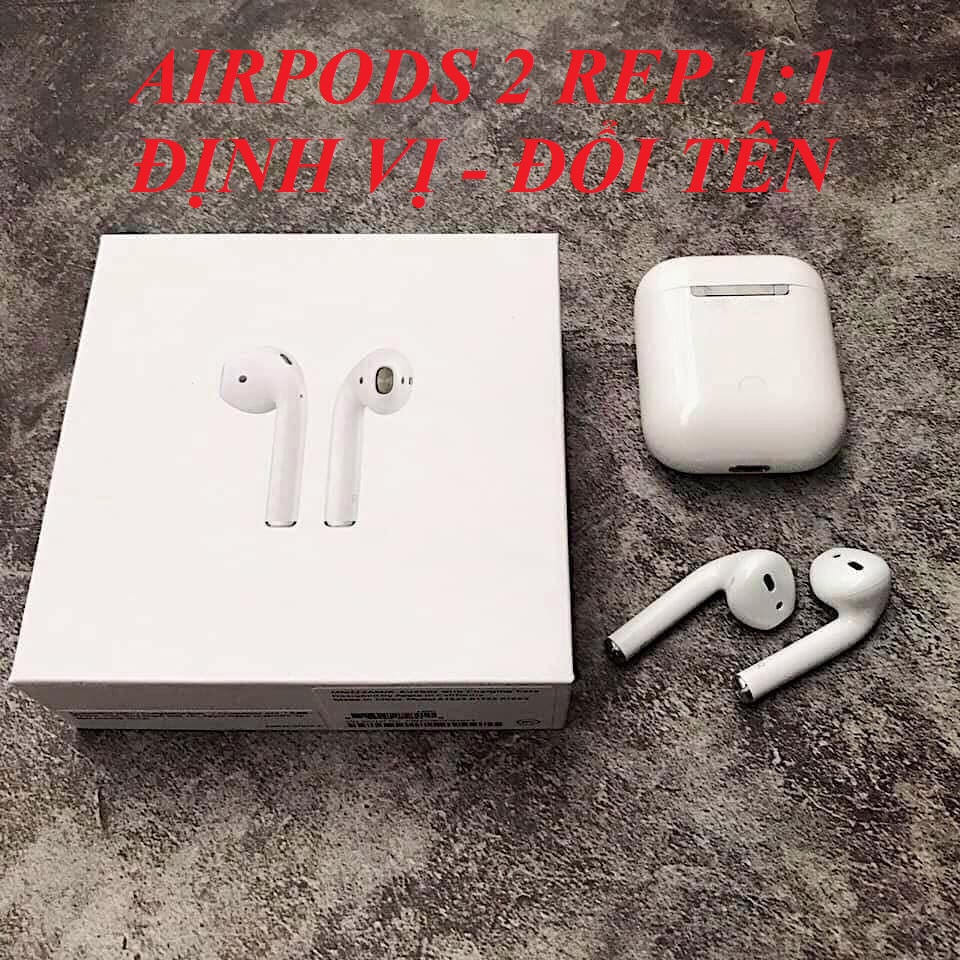 Tai Nghe Bluetooth AP2 Bản Cao Cấp Đủ Chức Năng - Định Vị - Sạc Không Dây - Có Mic - Đổi Tên - Cảm Ứng Đa Điểm
