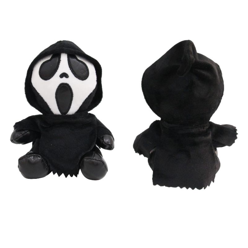 Horror Theme Doll Ghost Face Plush Death Doll Movie Scream Surrounding Ghost Face Plush Toys Children's Halloween Gifts