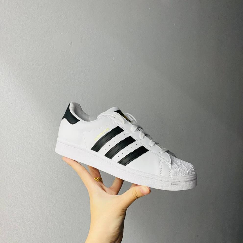 Giày Adidas Superstar Thể Thao Thời Trang Màu Trắng Sọc Đen Nam Nữ Có Sẵn FV3284 😄