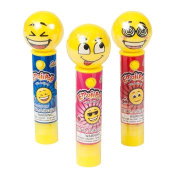 ( Bán sỉ ) Lốc 12c Kẹo mút có đèn hình mặt cười Kidsmania Emojipop