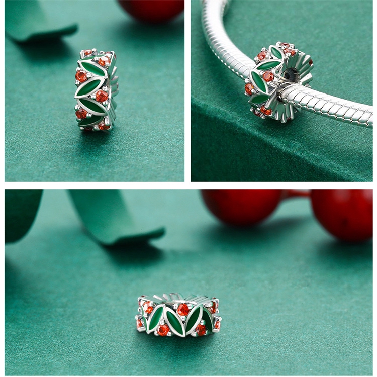 Phụ Kiện Bamoer Màu Bạc Đính Hạt Dễ Thương Trang Trí Vòng Đeo Tay Cho Nữ