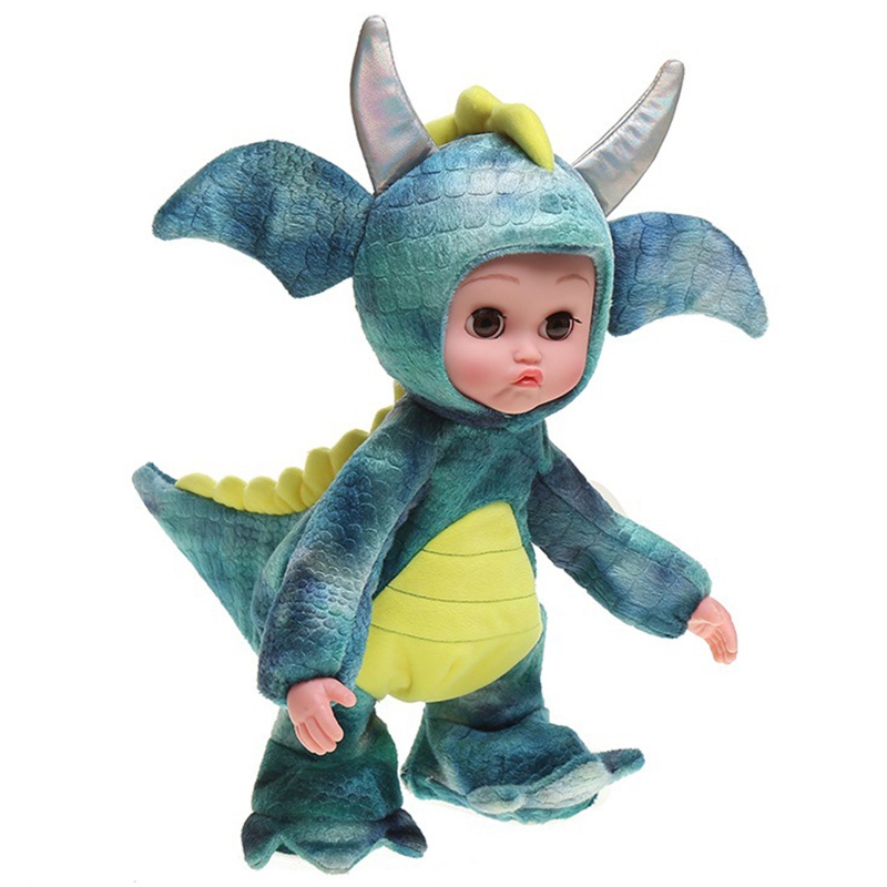 Set 15 Quần Áo Khủng Long Bằng Vinyl Nhảy Múa Cho Búp Bê Sơ Sinh