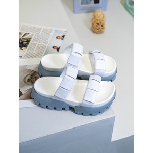 Dép sandal đế dày bằng chất liệu da thật thời trang mùa hè 2022 cho nữ tùy chọn màu sắc