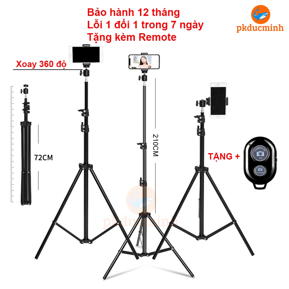Gậy chụp ảnh, livestream quay video tiktok kết hợp chụp ảnh, sefi, giá đỡ điện thoại chân 2m1