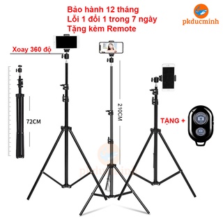 Gậy chụp ảnh, livestream quay video tiktok kết hợp chụp ảnh, sefi, giá đỡ điện thoại chân 2m1