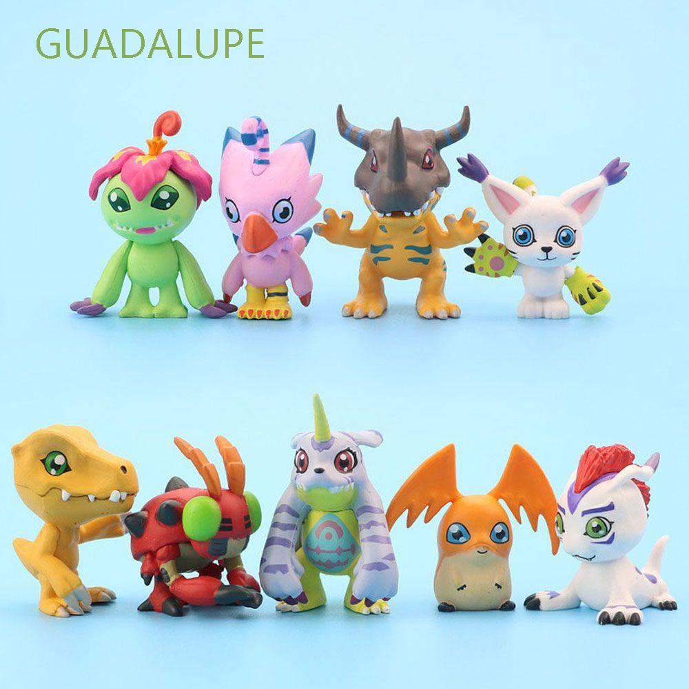 Set 9 mô hình nhân vật phim hoạt hình Digimon Adventure bằng PVC