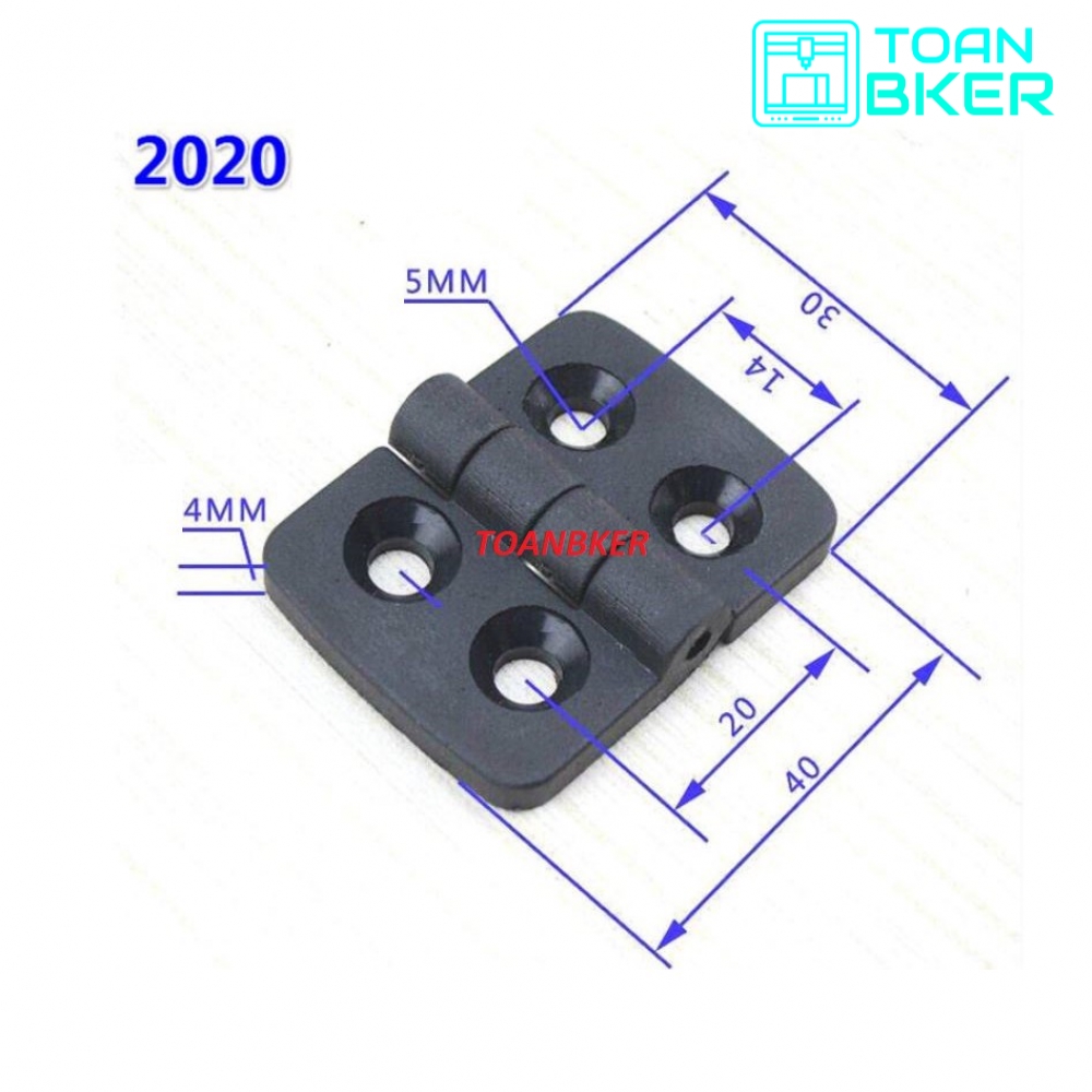 Bản lề nhựa (lắp vừa vặn nhôm định hình 2020)