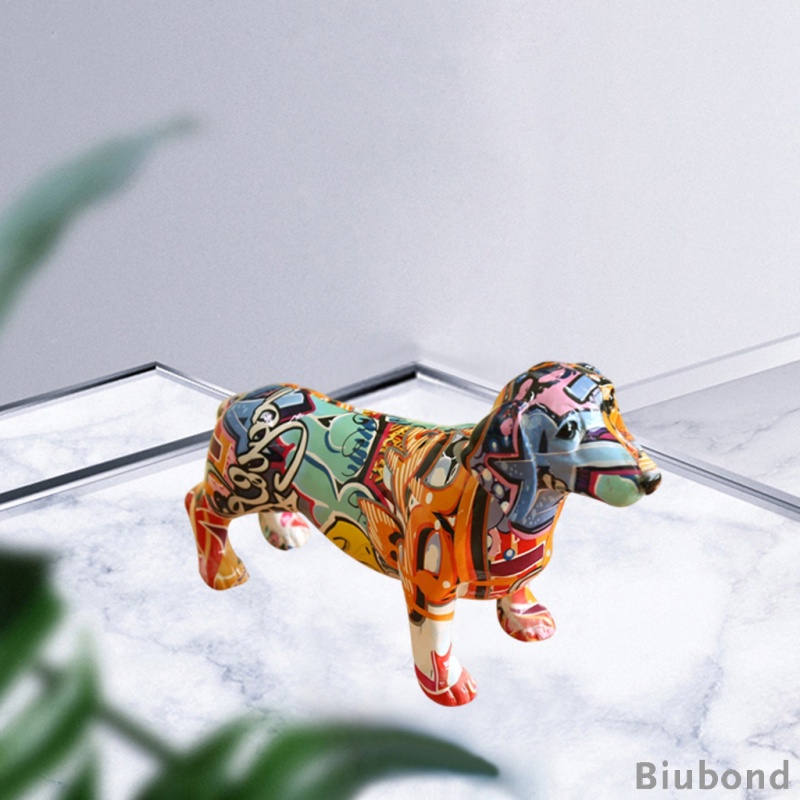 Tượng Chú Chó Dachshund Phong Cách Bắc Âu Trang Trí Bàn Làm Việc