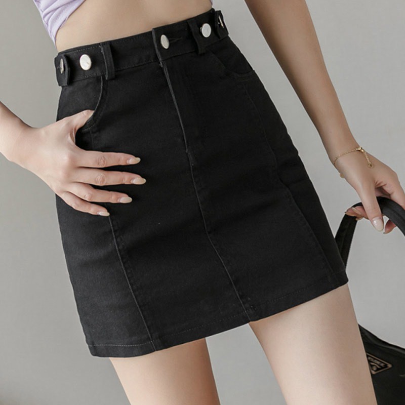 Quần váy jean nữ lưng cao, co dãn mạnh, màu xám khói kiểu dáng đẹp dành co big size 3595 | BigBuy360 - bigbuy360.vn