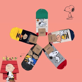 Combo 5 đôi tất vớ thấp cổ unisex Snoopy