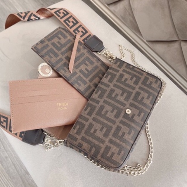 Túi Xách Nữ Đeo Vai Đeo Chéo QUẢNG CHÂU CAO CẤP Fendi Set 3