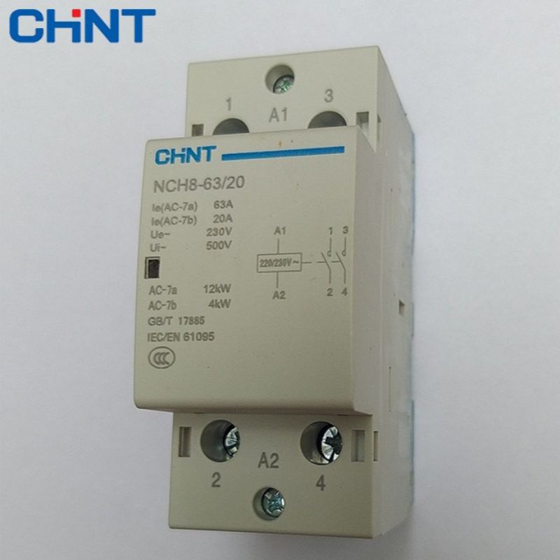 Khởi động từ, contacto NCH8 Chint chính hãng .1 pha 220v 25A 63A