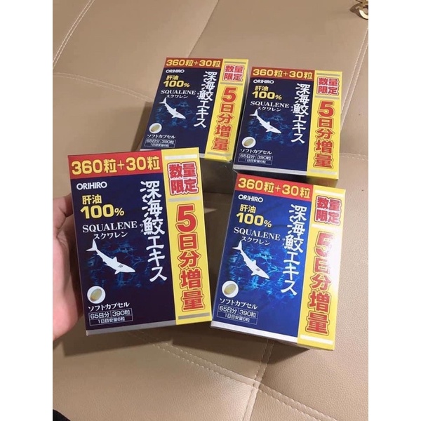 [Hàng _ Nhật]   Viên uống dầu gan cá mập (Sụn vi cá mập) Orihiro 390 viên
