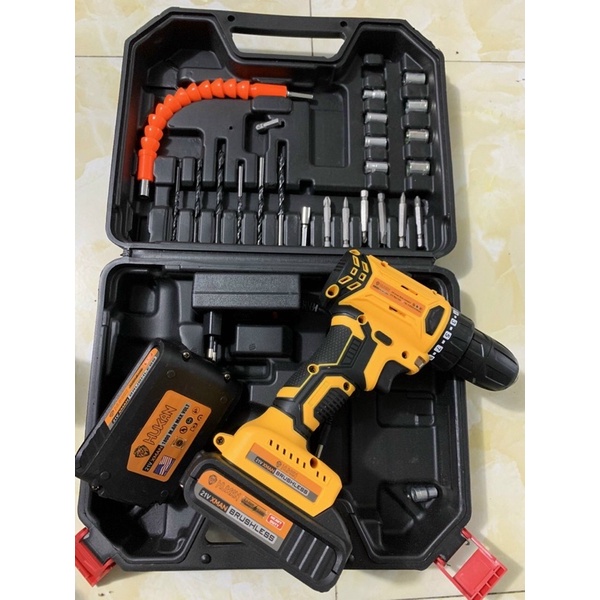 MÁY KHOAN DÙNG PIN BẮN VÍT HUKAN 21V HK-XMAN