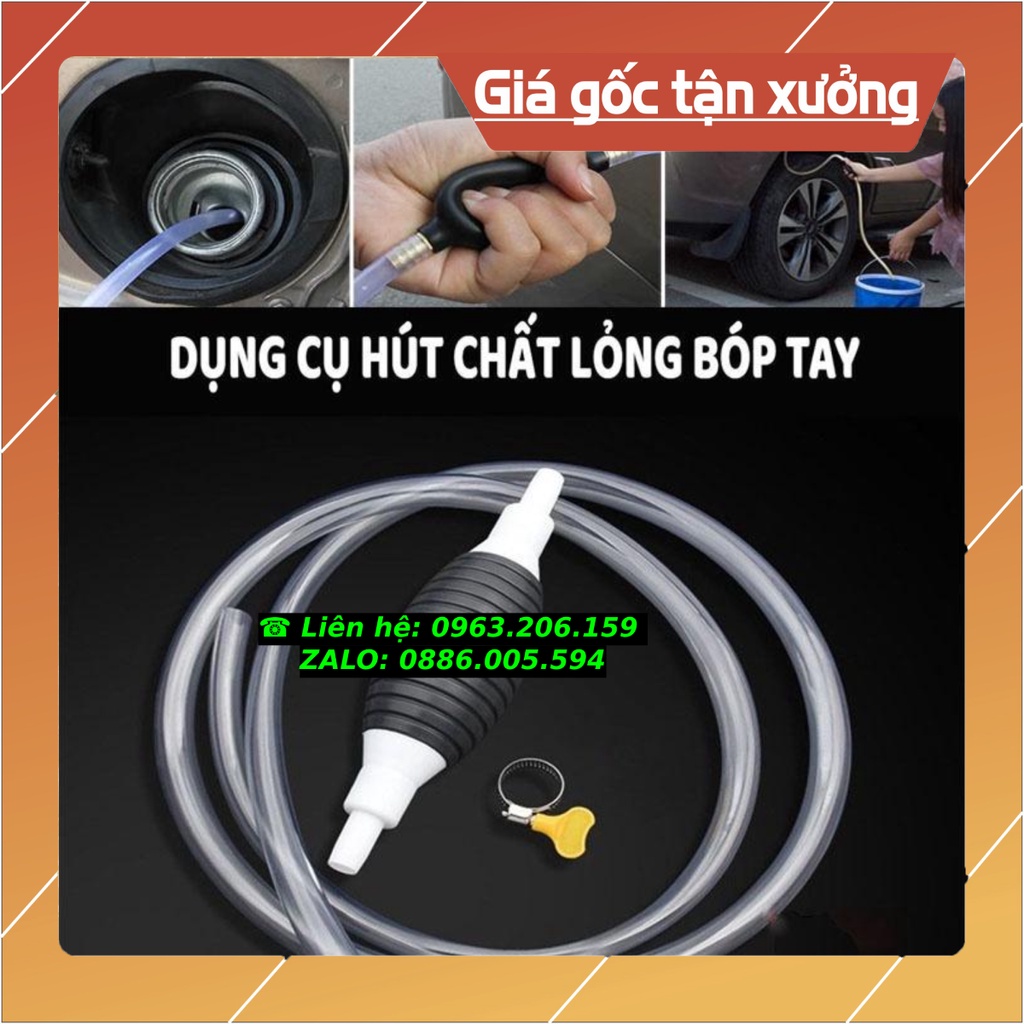 Dụng Cụ BƠM HÚT Đa Năng Hút R.ượu, X.ăng D.ầu, Chất Lỏng, Nước Bể Cá - BÓP TAY Tiện Dụng