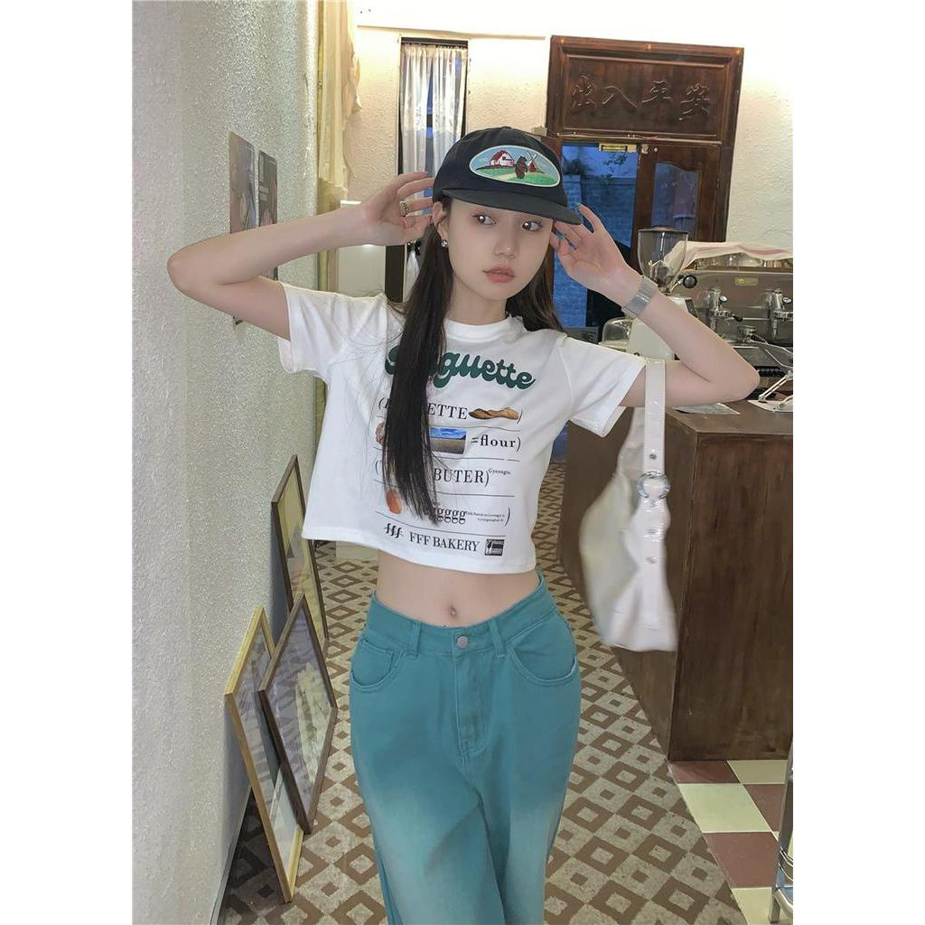 Áo Thun Nữ Ngắn Tay In Chữ 51087 Thời Trang