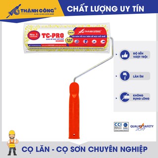 [10 cây] Cọ lăn sơn TC PRO Đỏ chuyên lăn chống thấm nhà, sử dụng cho chống thấm nhà và bề mặt gồ