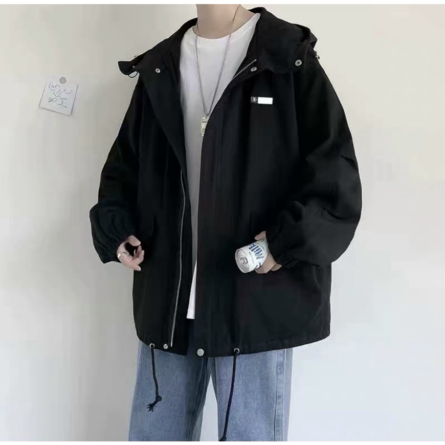 Áo Khoác Dù Nam 2 Lớp Có Nón, 2 Màu Form Rộng Có Túi Trong Che Nắng Chắn Gió Tốt Mặc Đẹp [NEW UNISEX]