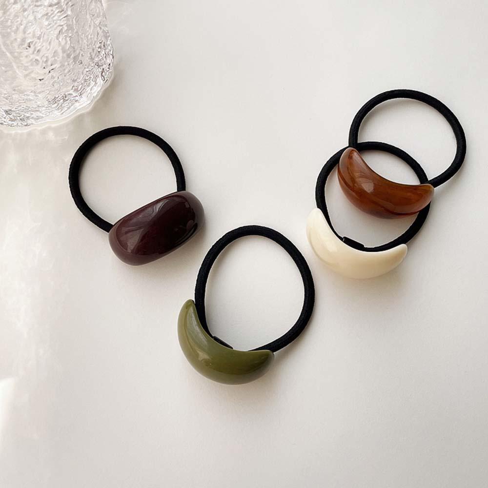 Dây Cột Tóc Đuôi Ngựa Hình Tròn Đơn Giản Thời Trang Cho Nữ