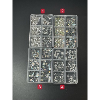 phụ kiện đá chân keo mix hình trắng ab