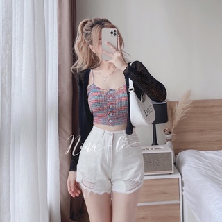 Áo Cadigan len mỏng phong cách Hàn Quốc
