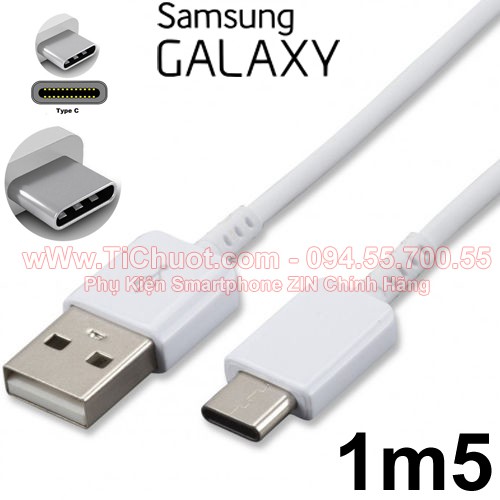 Cáp Samsung 1.5m Type-C Nhựa Bóng Sạc Nhanh ZIN Chính Hãng