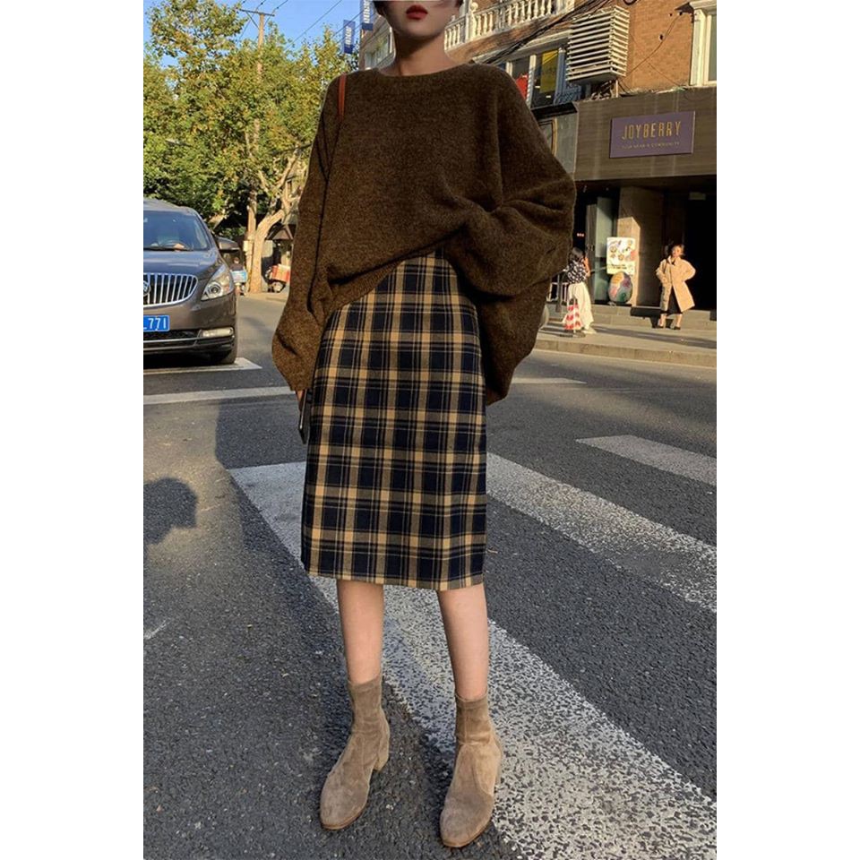 (Order/Bigsize ) Chân Váy Caro Dài Nữ Sinh Hàn Quốc - Js193 | BigBuy360 - bigbuy360.vn