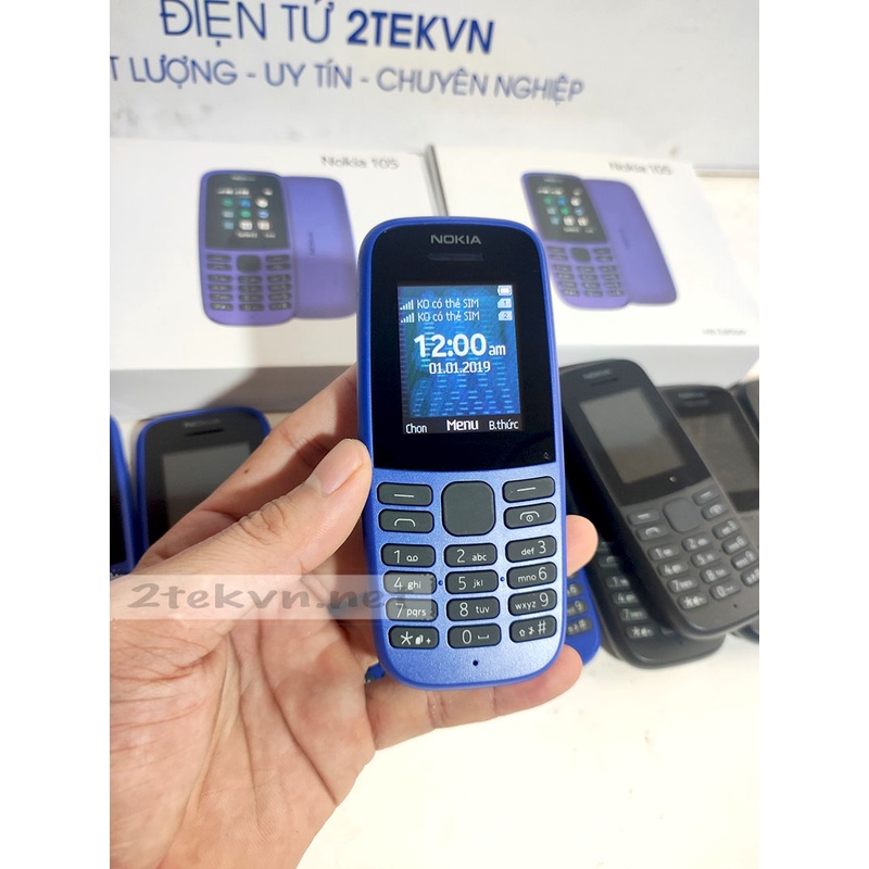 Điện thoại giá rẻ Nokia 105  2 sim pin trâu siêu bền - BH 12 tháng