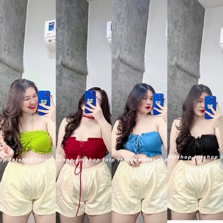 Áo len dệp kim có dây rút