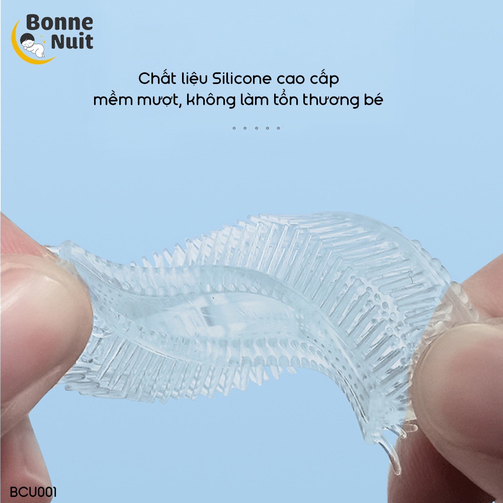 [Rẻ vô địch]  Bàn chải chữ U bằng silicone cao cấp hình hươu cao cổ cho bé