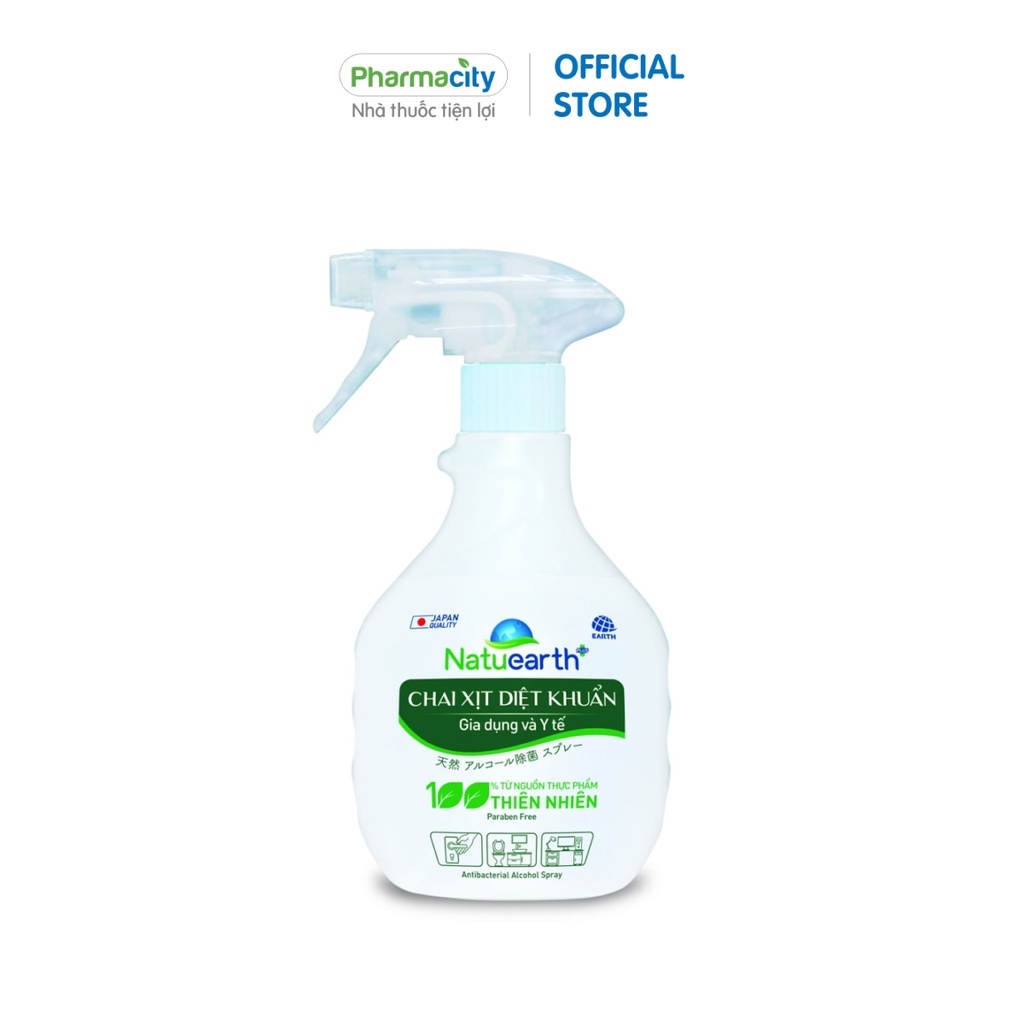 Xịt diệt khuẩn Natuearth Plus đa năng chai 410ml