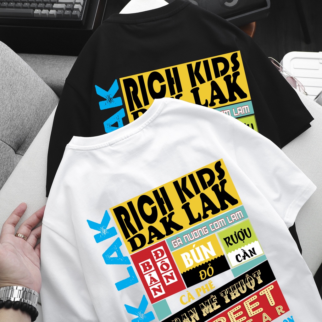 Áo Thun DAKLAK Unisex Áo Phông DAK LAK Rich Kids Việt Nam Inbox Shop Để InTheo Yêu Cầu