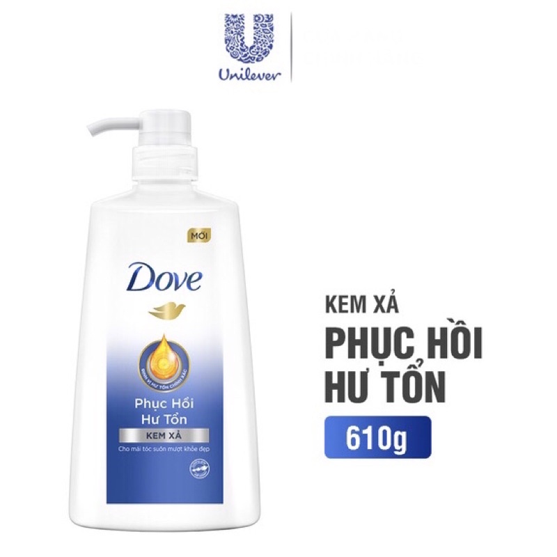 Kem Xả Dove Conditioner Phục Hồi Hư Tổn 610g