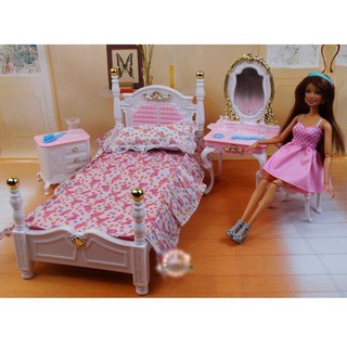 Set đồ chơi giường ngủ dành cho búp bê,nội thất cho búp bê Barbie,búp bê Xinyi,búp bê Licca