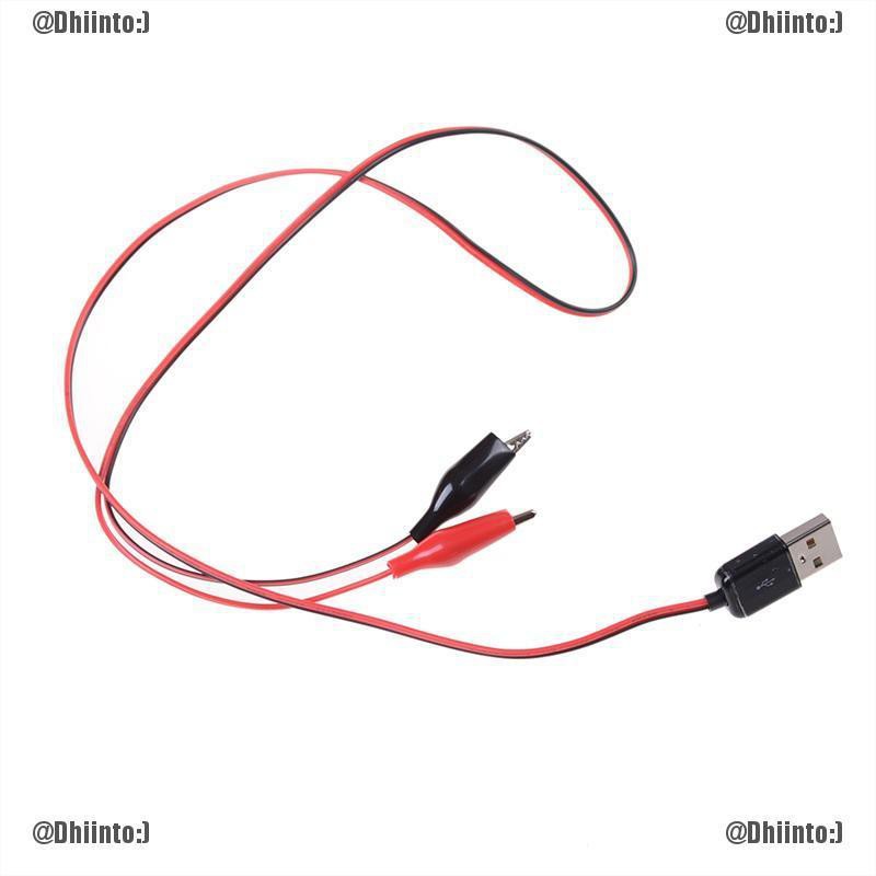 Dây Cáp Kẹp Cá Sấu Thử Điện Đầu Cắm Usb Sang Cổng Cắm Usb